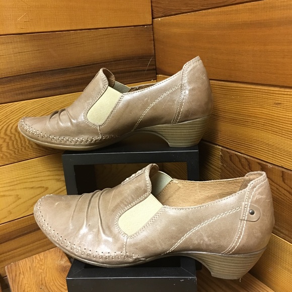 Jana Shoes 22 Jana Leather Rubber Soles Comfort Heel Shoe Poshmark